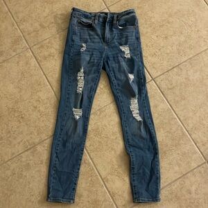 Aeropostale high rise ripped jegging. Size 4 reg